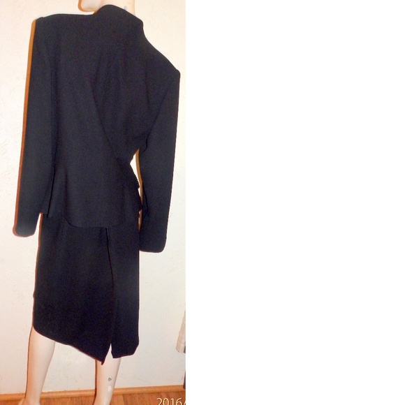 Le Suit Petite Black Dressy Skirt Suit Size 14P - Picture 3 of 7